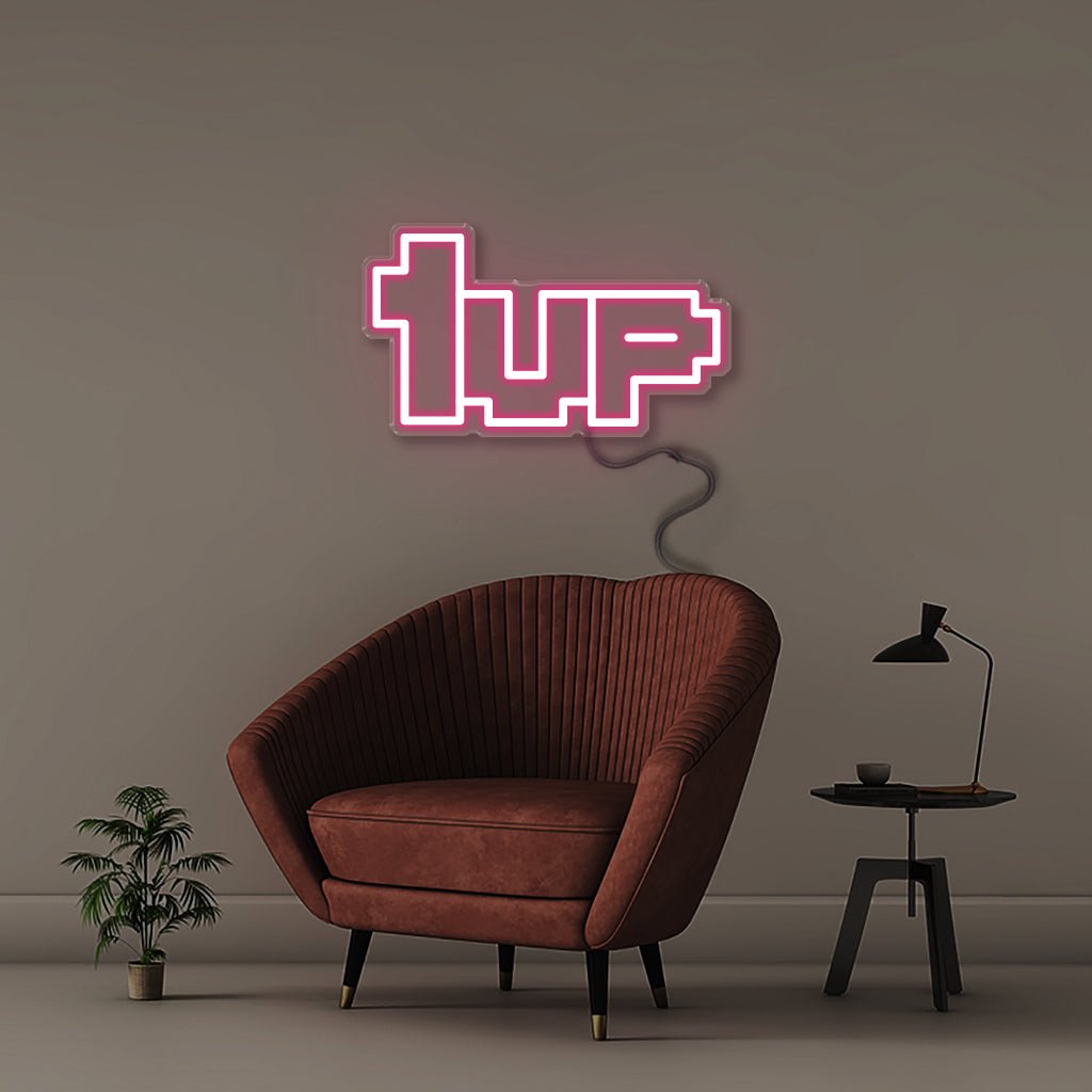 1UP - Neonific - LED Neon Signs - Pink - 18" (46cm)