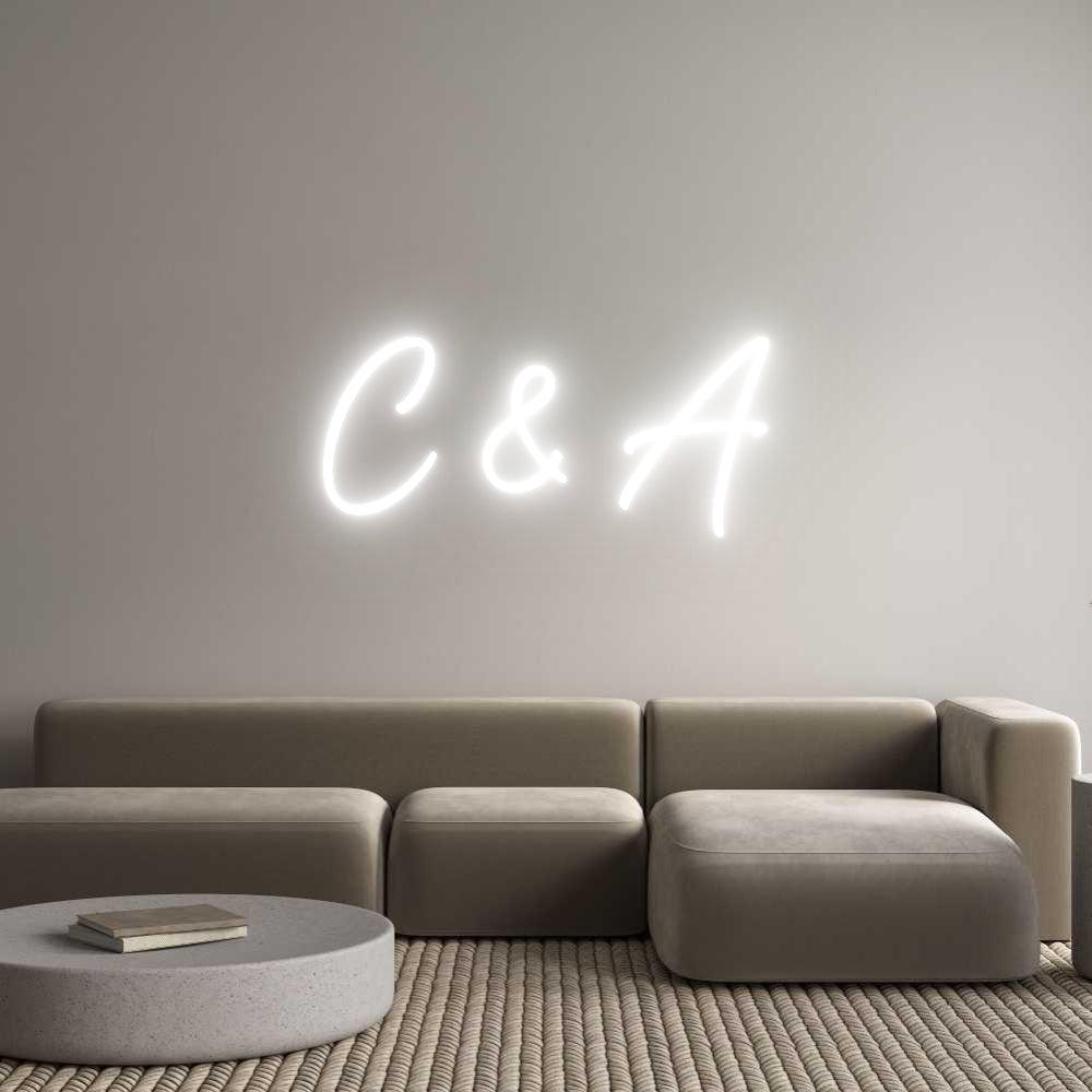 Custom Wedding LED Neon Sign: C & A