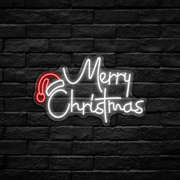 "Merry Christmas" LED Neon Sign (USB-Powered, Dimmable, 43cm x 26cm)
