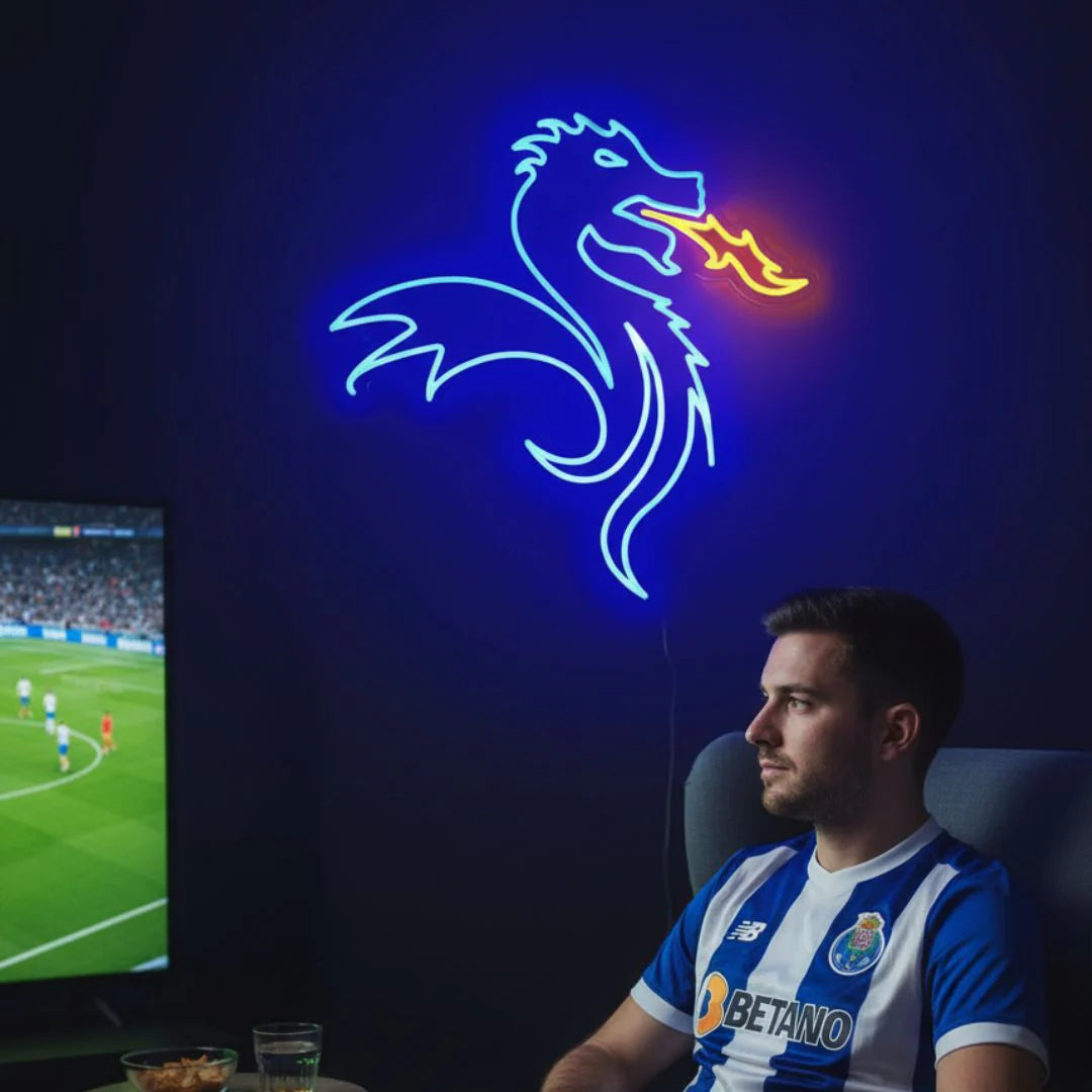 FC Porto Dragon LED Neon Sign – Officially Licensed Light Decor