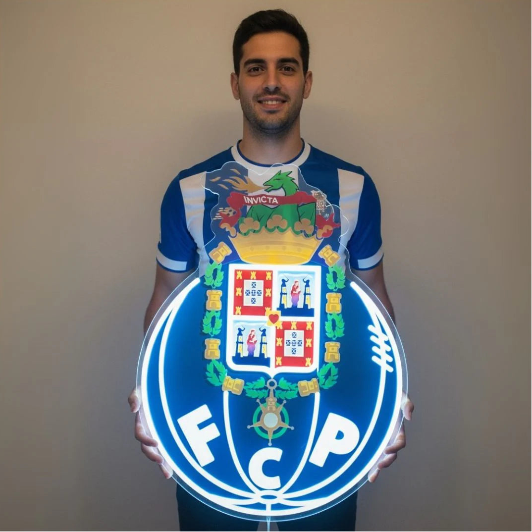 FC Porto Club Emblem LED Neon Sign – Official Fan Decoration