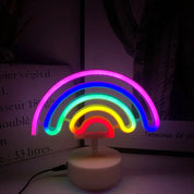 USB LED Neon Table Lamp Night Light - Rainbow