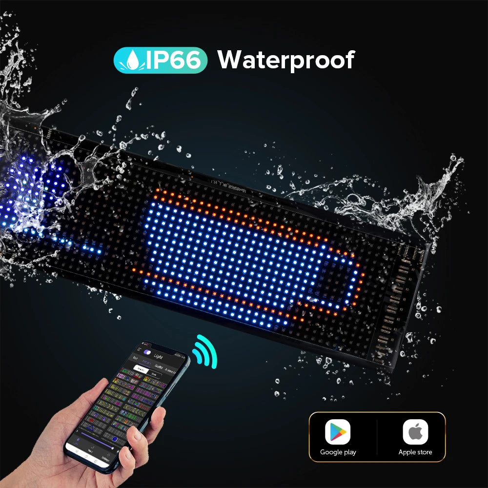 Flexible LED Matrix Display Panel - Addressable RGB, App Control
