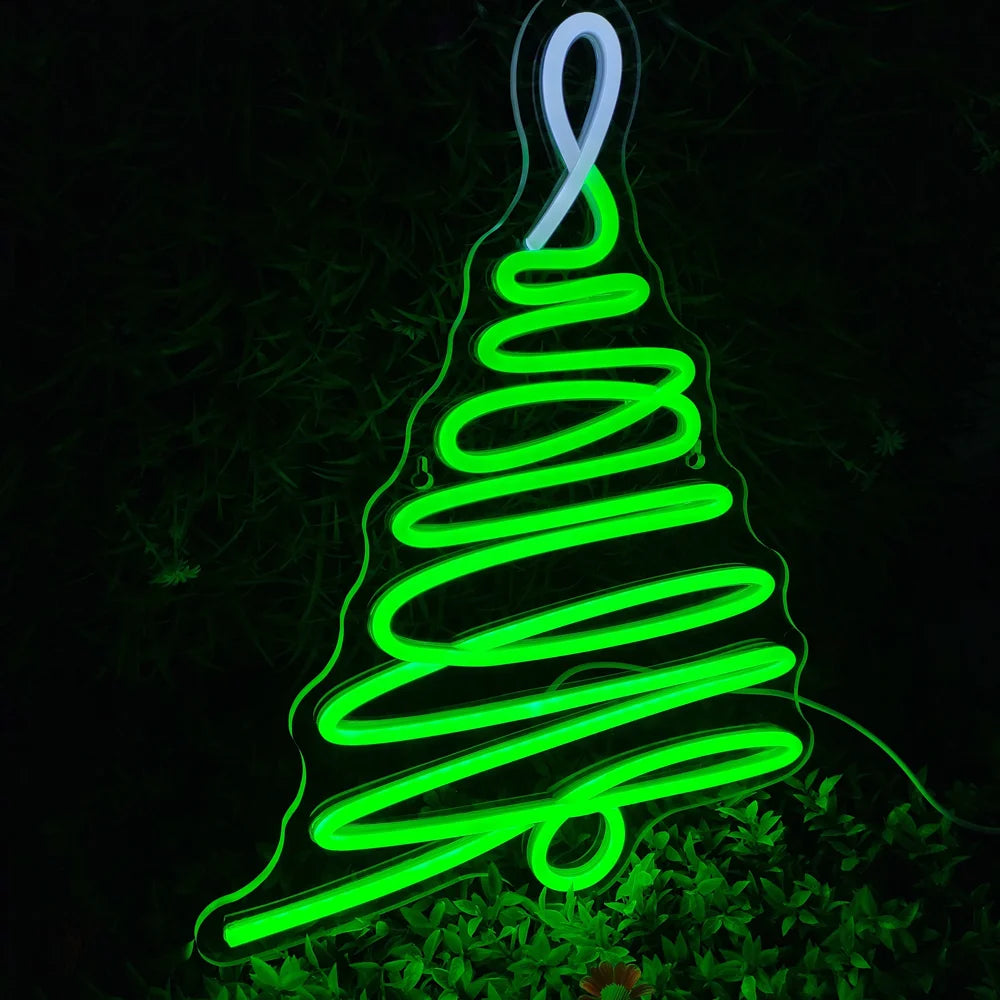 Christmas Tree LED Neon Lights Sign (USB-Dimmable)