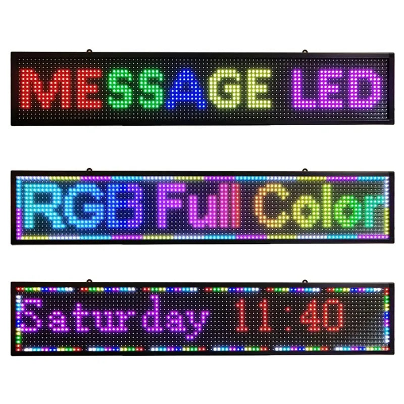 LED Programmable Display Sign 100 × 20 cm (Full Colour, Wi‑Fi, Outdoor IP45)