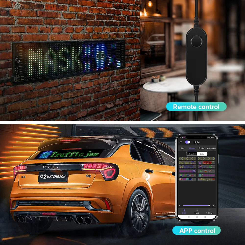 Flexible LED Matrix Display Panel - Addressable RGB, App Control