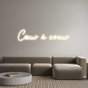 Enseigne LED néon personnalisée : Cœur à coeur