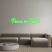 Custom LED Neon Sign: Peace on Earth