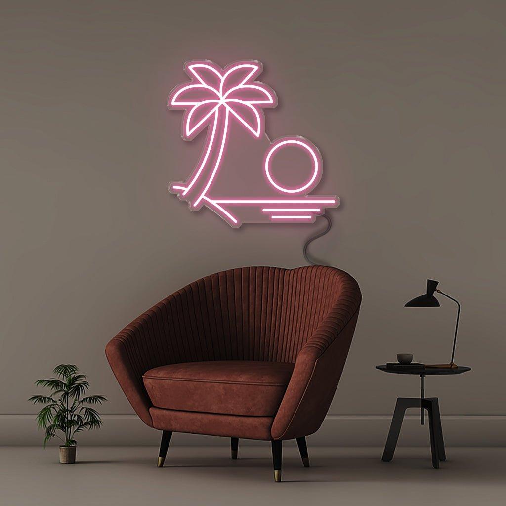 Beach - Neonific - LED Neon Signs - 18" (46cm) - Light Pink