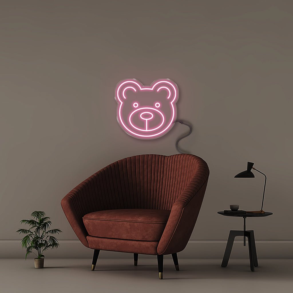 Bear - Neonific - LED Neon Signs - 18" (46cm) - Light Pink