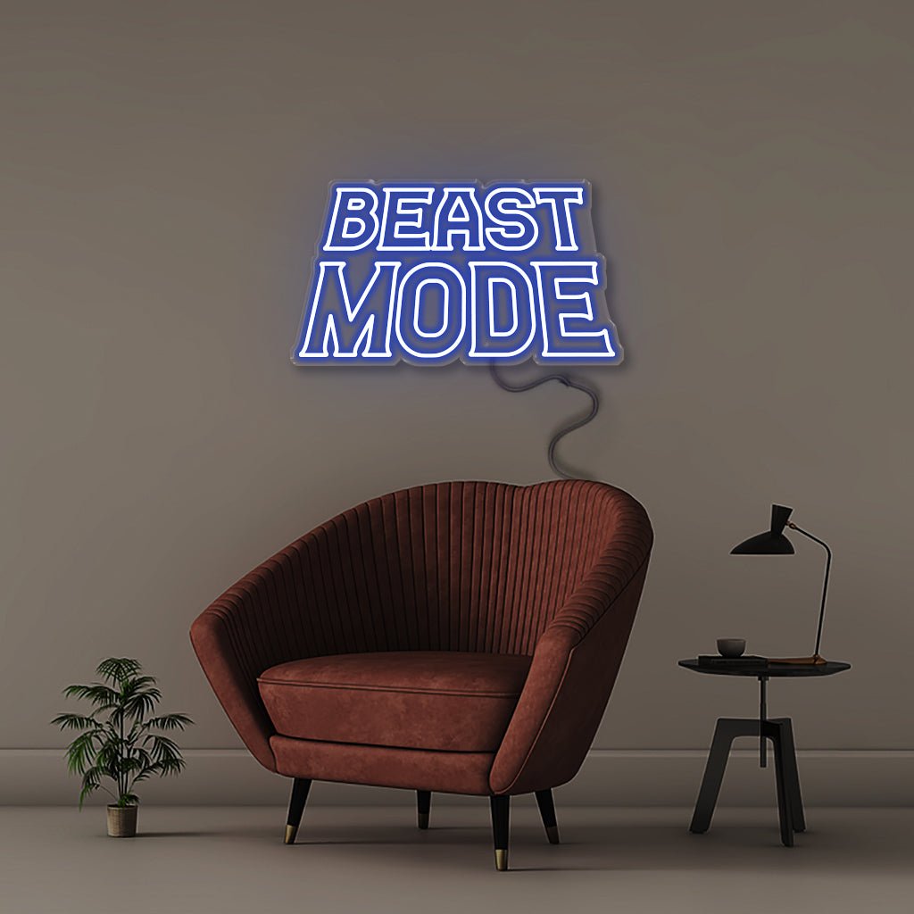 Beastmode - Neonific - LED Neon Signs - 18" (46cm) - Blue