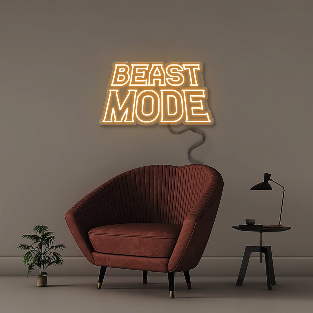 Beastmode - Neonific - LED Neon Signs - 18" (46cm) - Orange