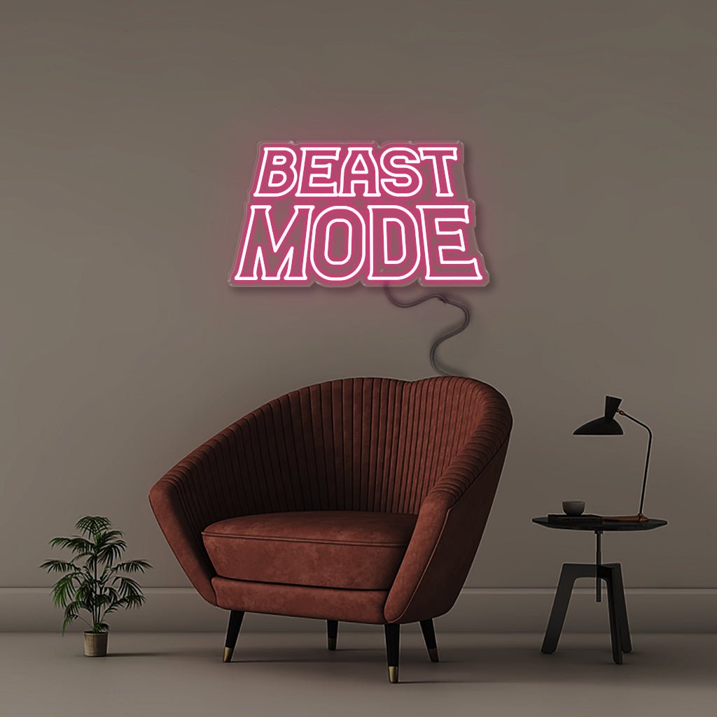 Beastmode - Neonific - LED Neon Signs - 18" (46cm) - Pink
