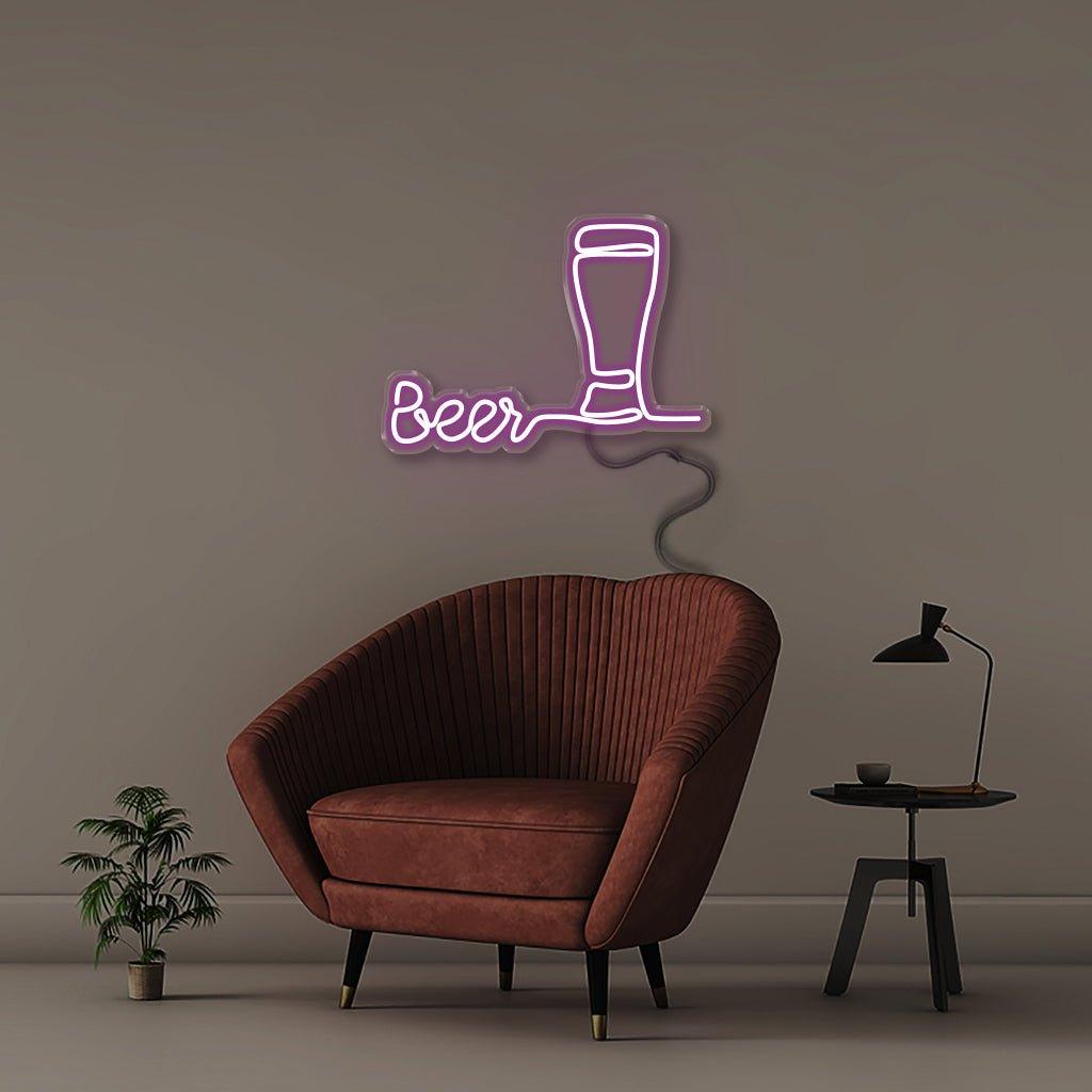 Beers - Neonific - LED Neon Signs - 18" (46cm) - Purple