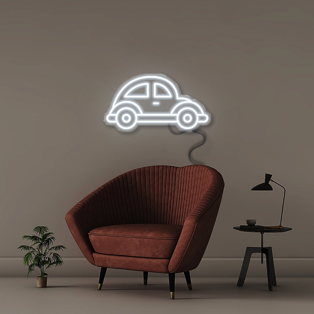 Beetle Car - Neonific - LED Neon Signs - 18" (46cm) - Cool White