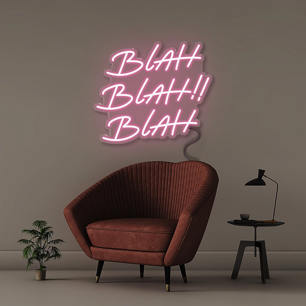 Blah - Neonific - LED Neon Signs - 18" (48cm) - Light Pink