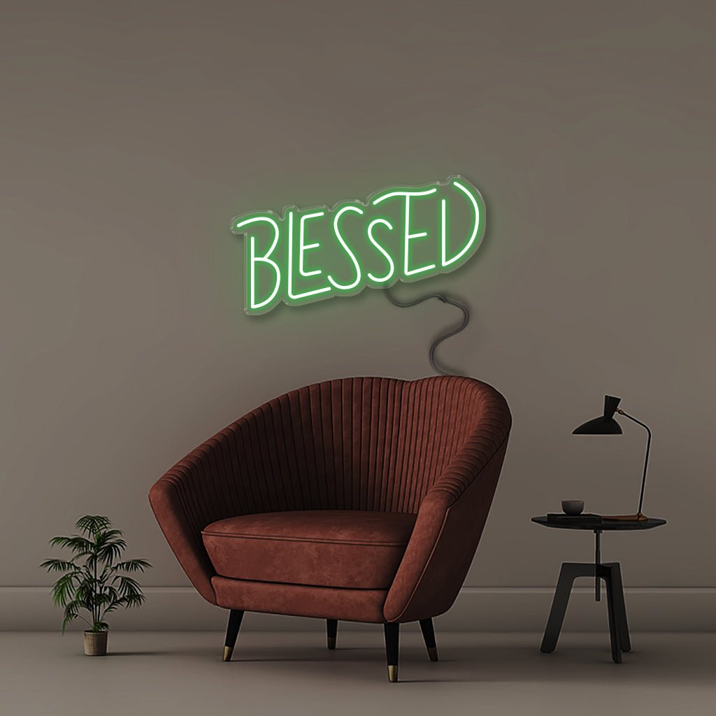 Blessed 2 - Neonific - LED Neon Signs - 18" (46cm) - Green
