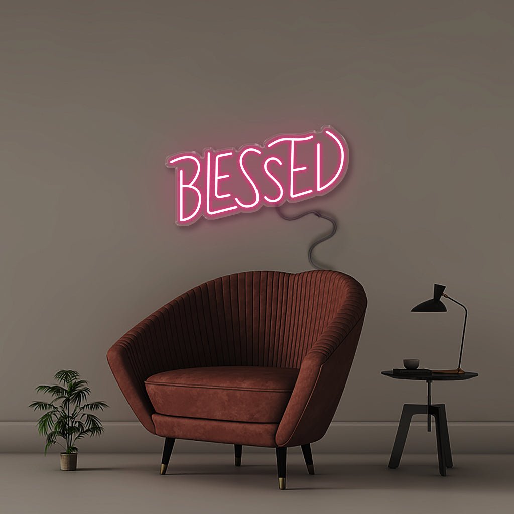 Blessed 2 - Neonific - LED Neon Signs - 18" (46cm) - Pink