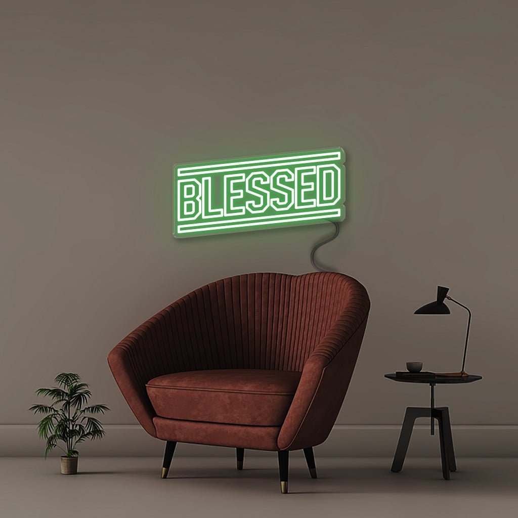 Blessed - Neonific - LED Neon Signs - 18" (46cm) - Green