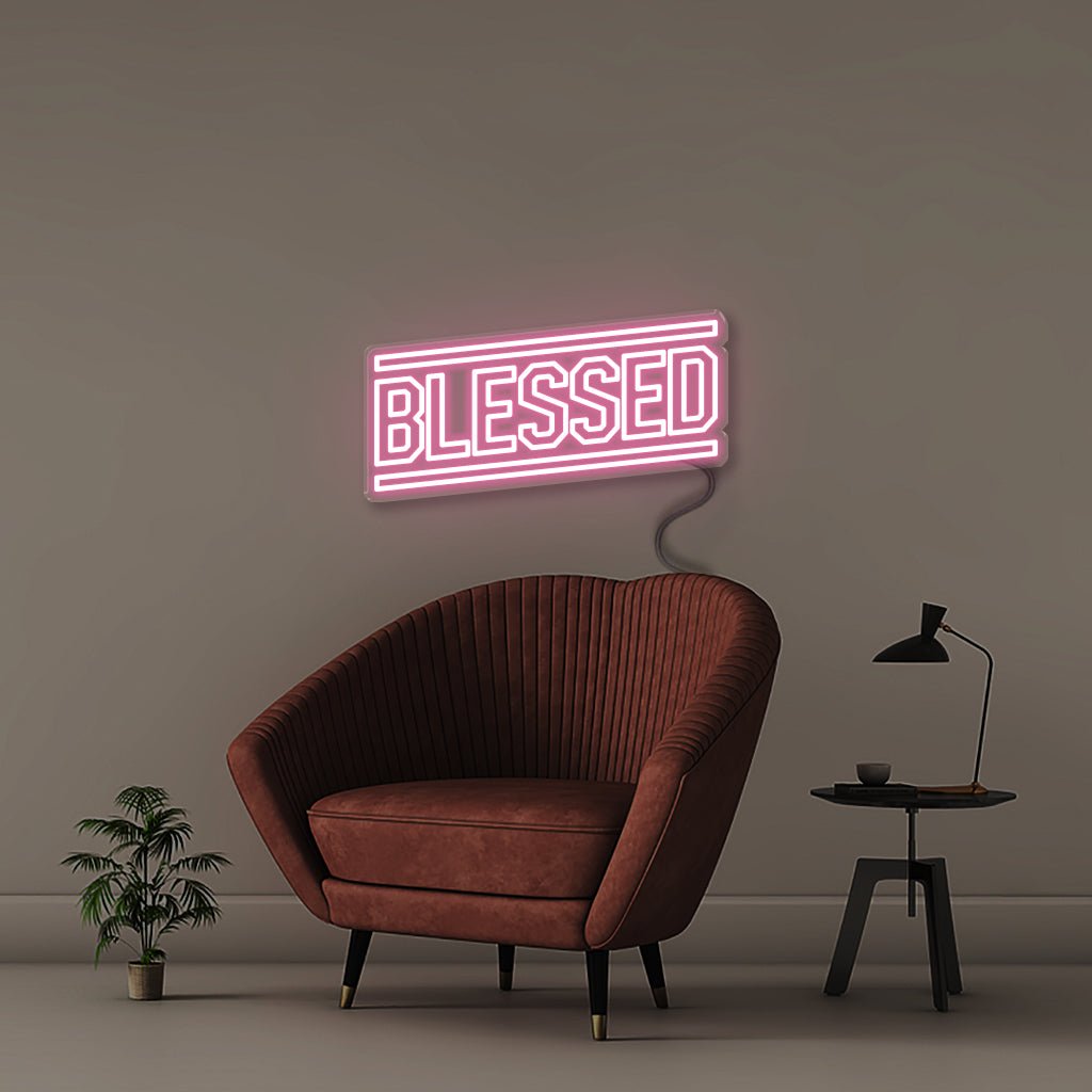 Blessed - Neonific - LED Neon Signs - 18" (46cm) - Light Pink