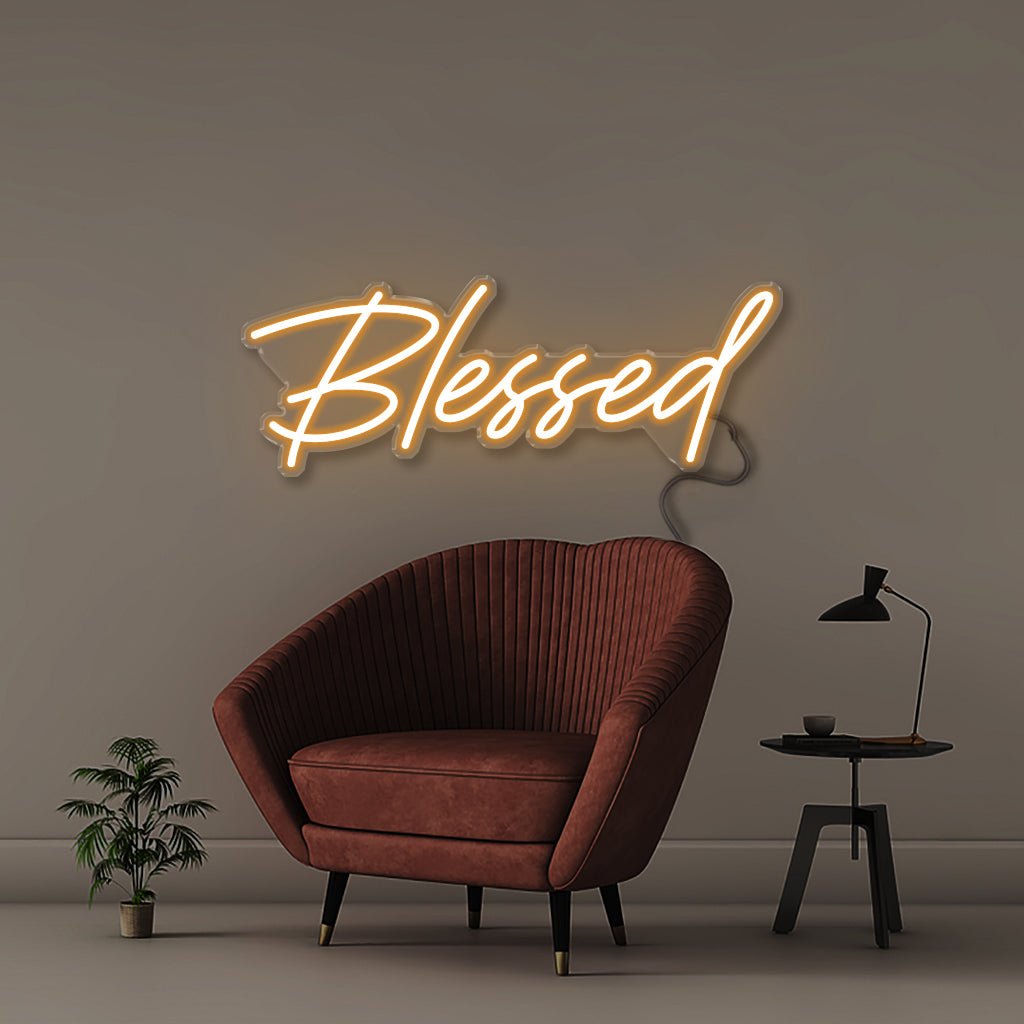 Blessed - Neonific - LED Neon Signs - 18" (46cm) - Orange