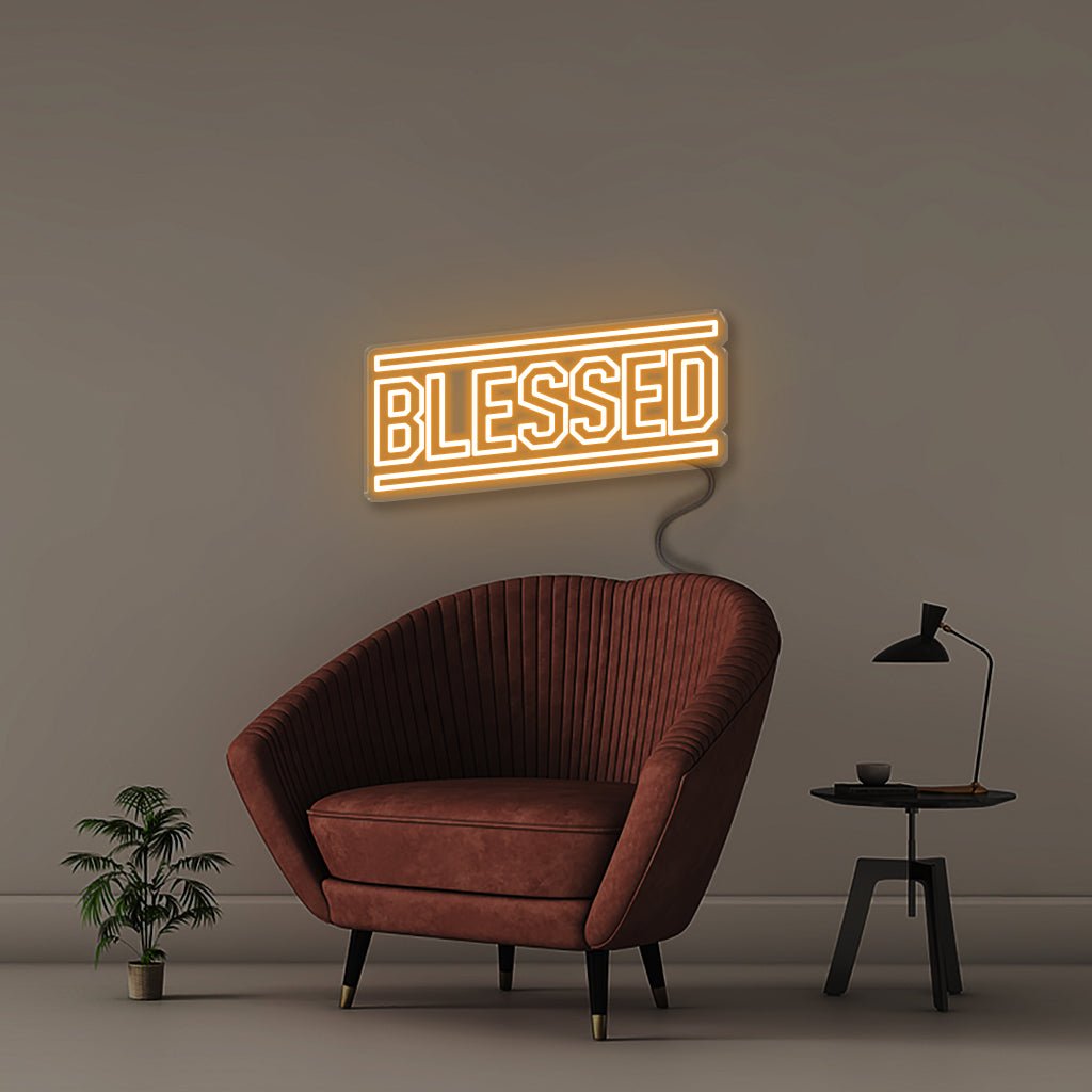 Blessed - Neonific - LED Neon Signs - 18" (46cm) - Orange