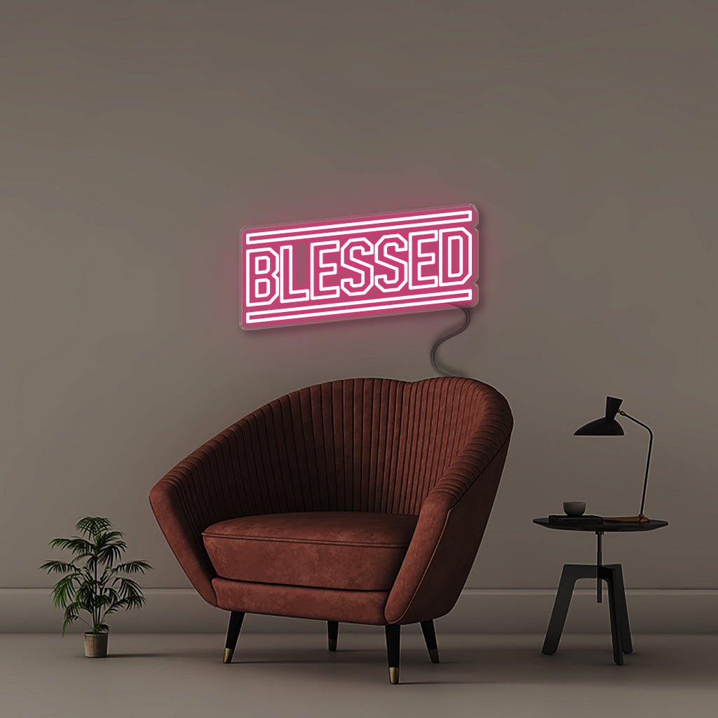 Blessed - Neonific - LED Neon Signs - 18" (46cm) - Pink