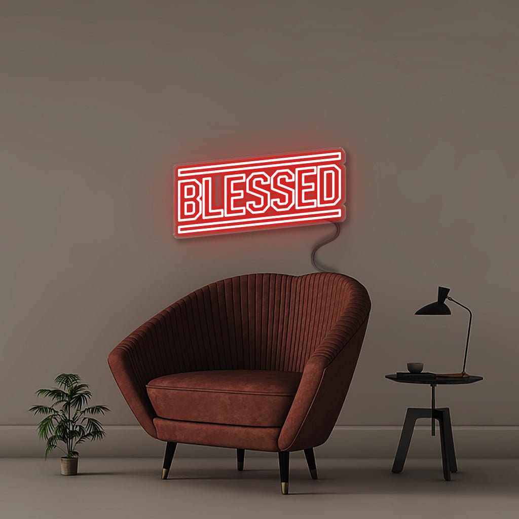 Blessed - Neonific - LED Neon Signs - 18" (46cm) - Red