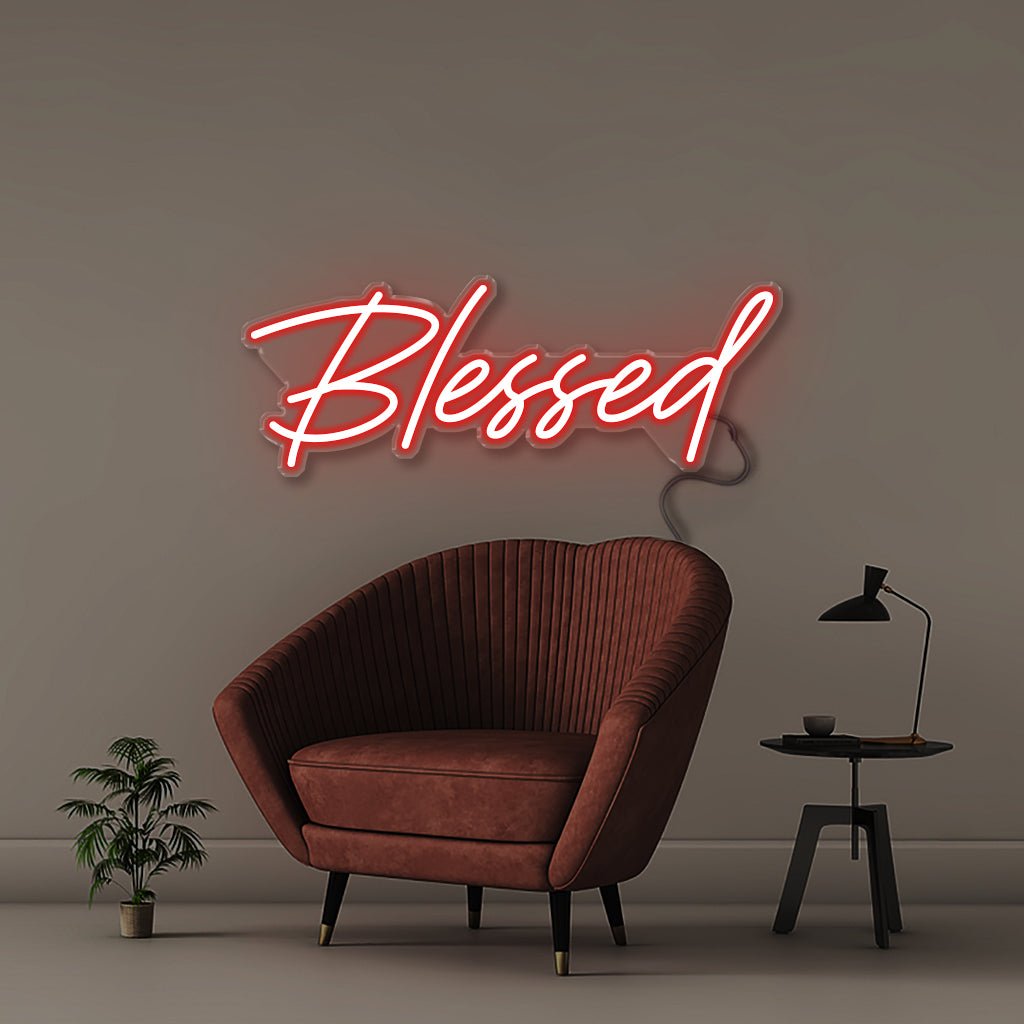 Blessed - Neonific - LED Neon Signs - 18" (46cm) - Red
