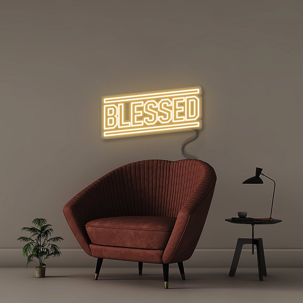 Blessed - Neonific - LED Neon Signs - 18" (46cm) - Warm White