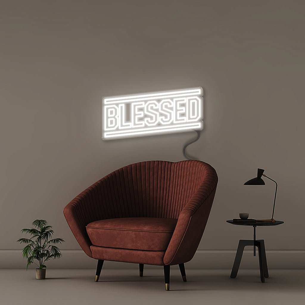Blessed - Neonific - LED Neon Signs - 18" (46cm) - White