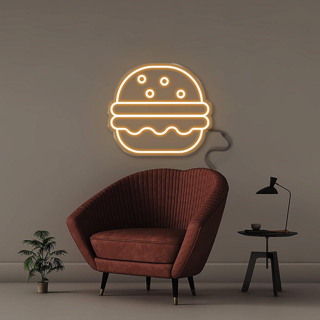 Burger - Neonific - LED Neon Signs - 50 CM - Blue