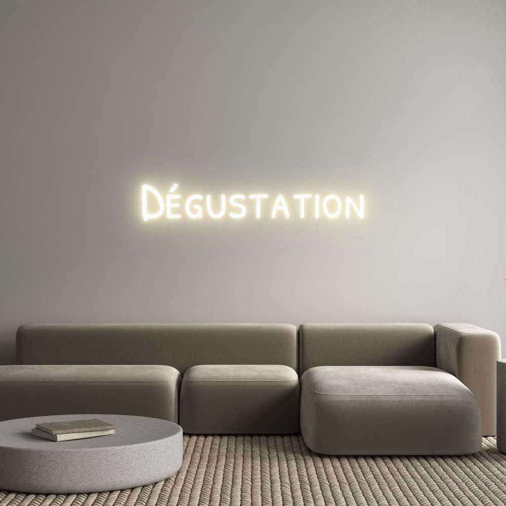 Custom LED Neon Sign: Dégustation - Neonific - LED Neon Signs - 