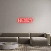 Custom LED Neon Sign: HENRY - Neonific - LED Neon Signs - 