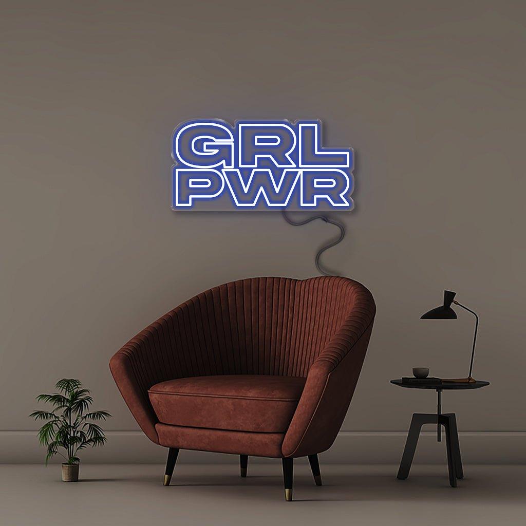 Girl Power - Neonific - LED Neon Signs - 50 CM - Blue