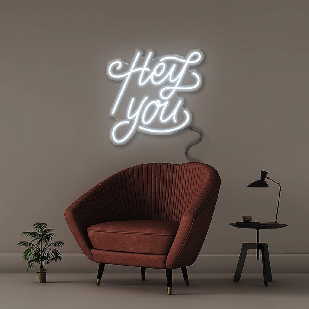 Hey You! - Neonific - LED Neon Signs - 18" (46cm) - Cool White