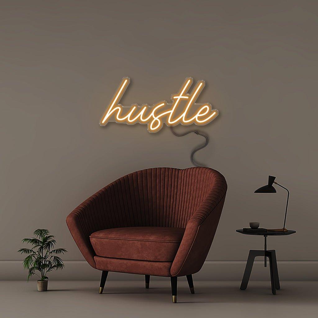 HUSTLE - Neonific - LED Neon Signs - 60cm - White