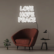 Love Hope Peace - Neonific - LED Neon Signs - 50 CM - Blue