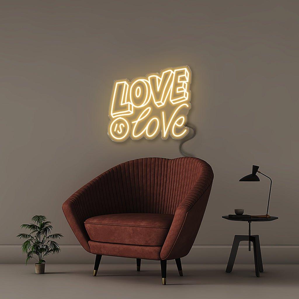 Love is Love - Neonific - LED Neon Signs - 50 CM - Blue