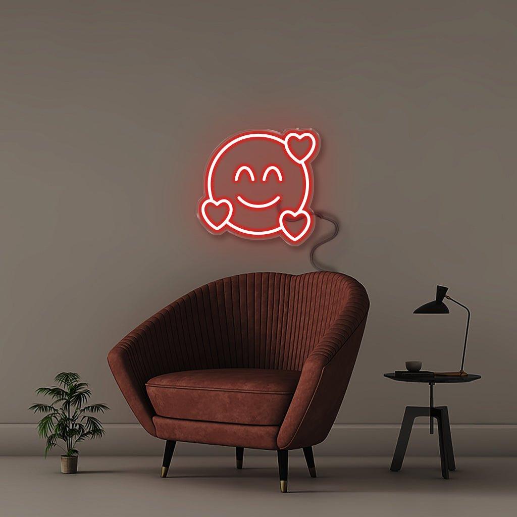 Loved Emoji - Neonific - LED Neon Signs - 50 CM - Blue