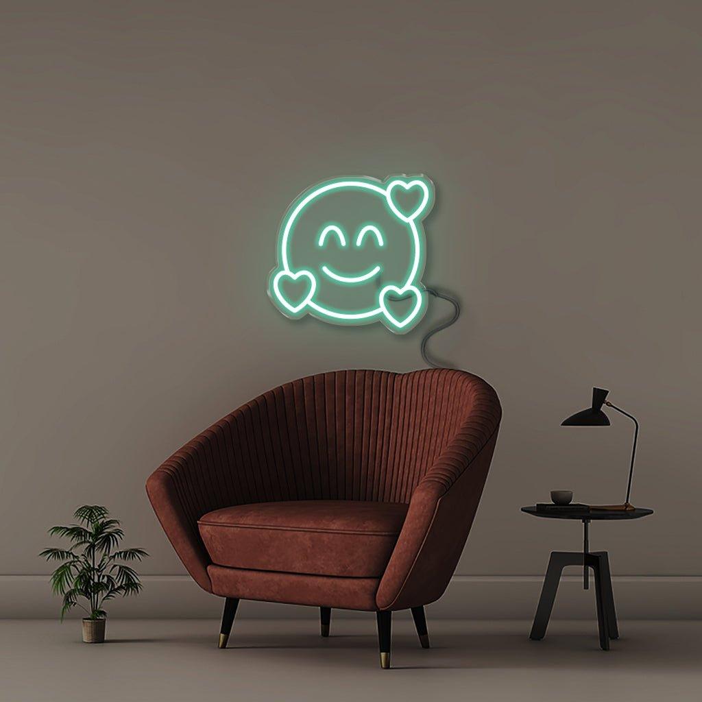 Loved Emoji - Neonific - LED Neon Signs - 50 CM - Blue