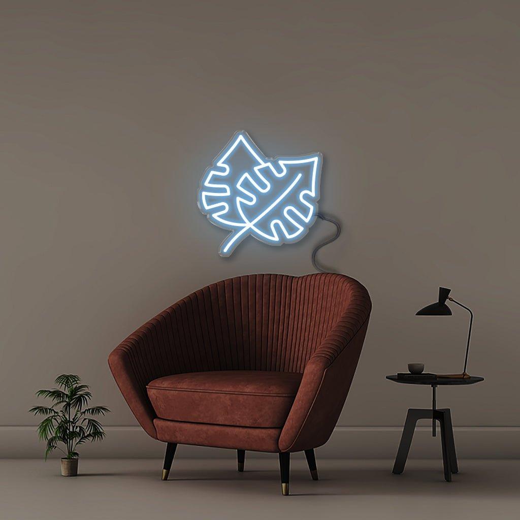 Monstera - Neonific - LED Neon Signs - 50 CM - Blue