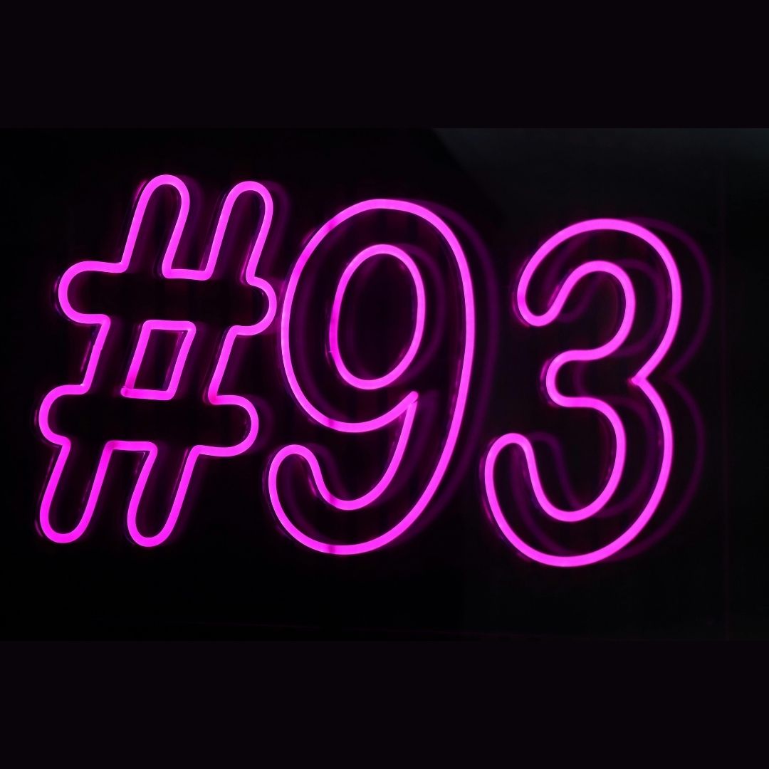 Neon-Style Faux LED House Number Sign