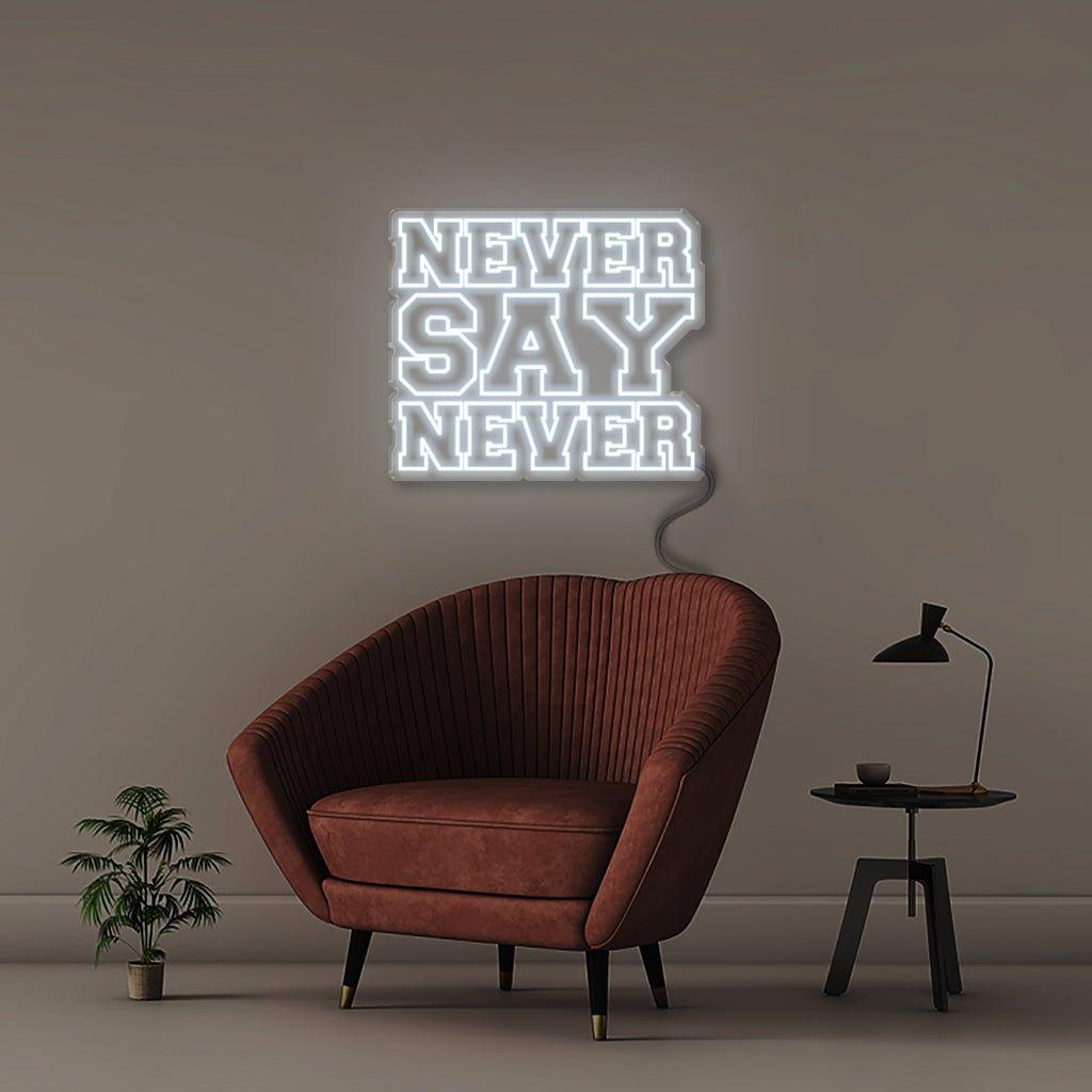 Never say Never - Neonific - LED Neon Signs - 75 CM - Blue