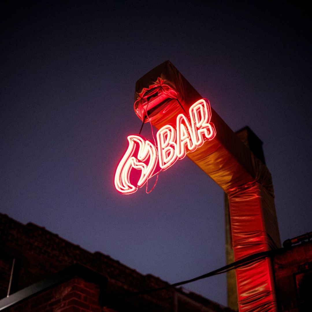 Red neon sign