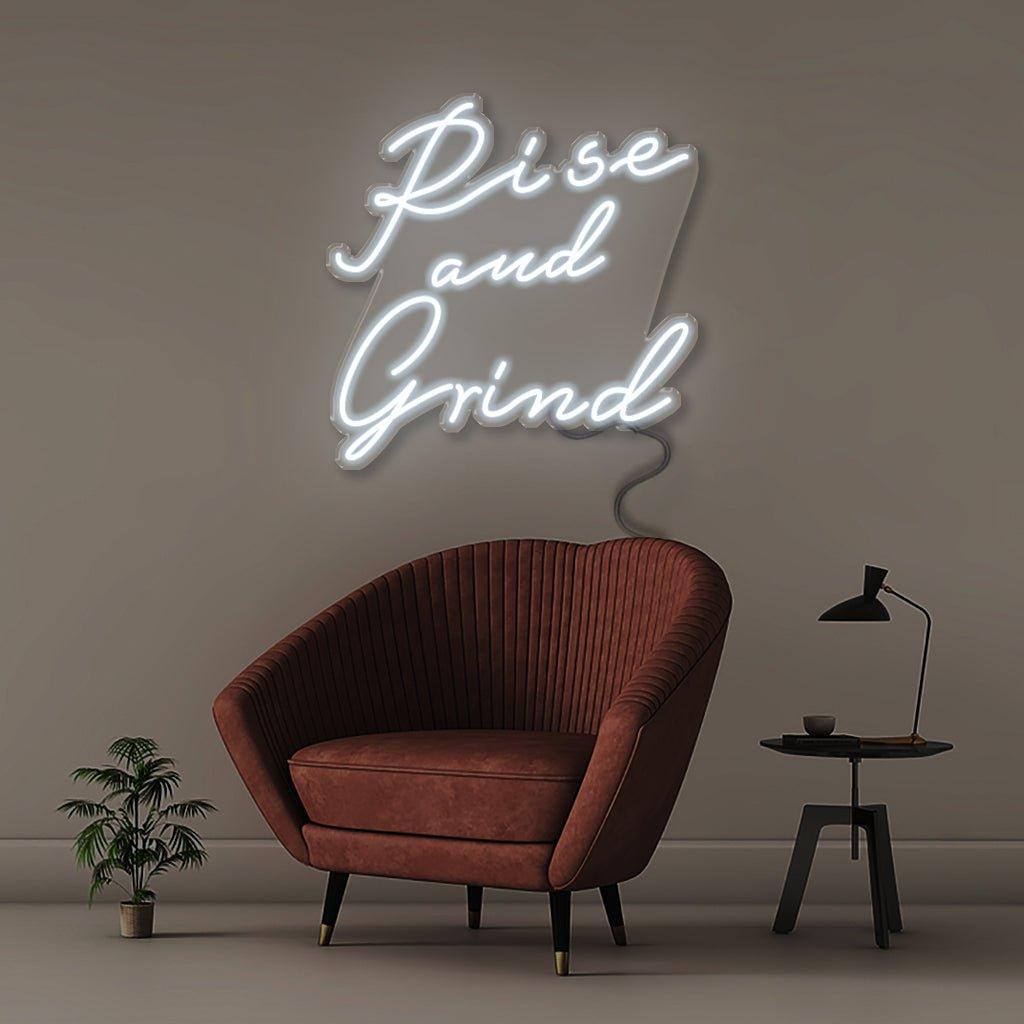 Rise and Grind - Neonific - LED Neon Signs - 60cm - White