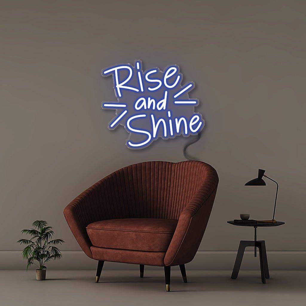 Rise and Shine - Neonific - LED Neon Signs - 50 CM - Blue