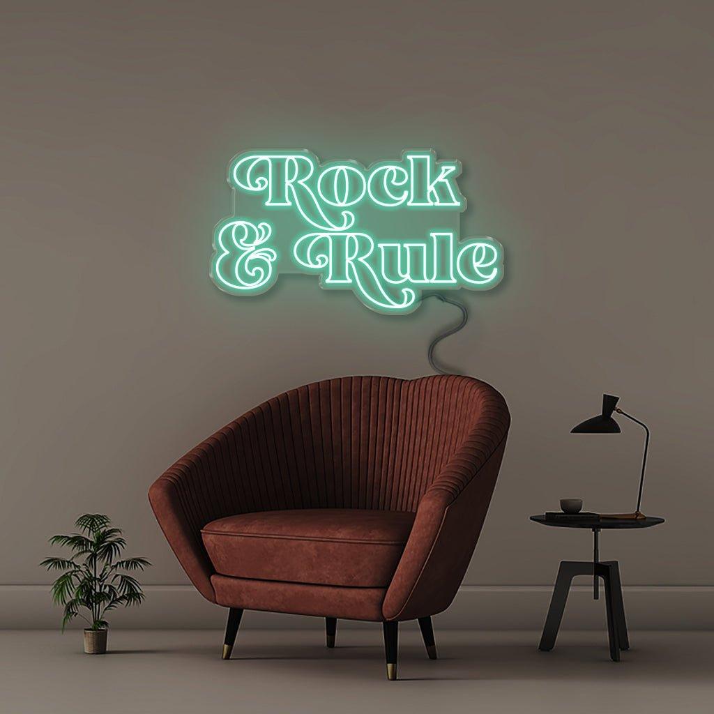 Rock & Rule - Neonific - LED Neon Signs - 50 CM - Blue