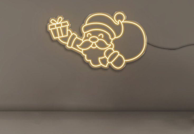Santa with Gift Bag - Neonific