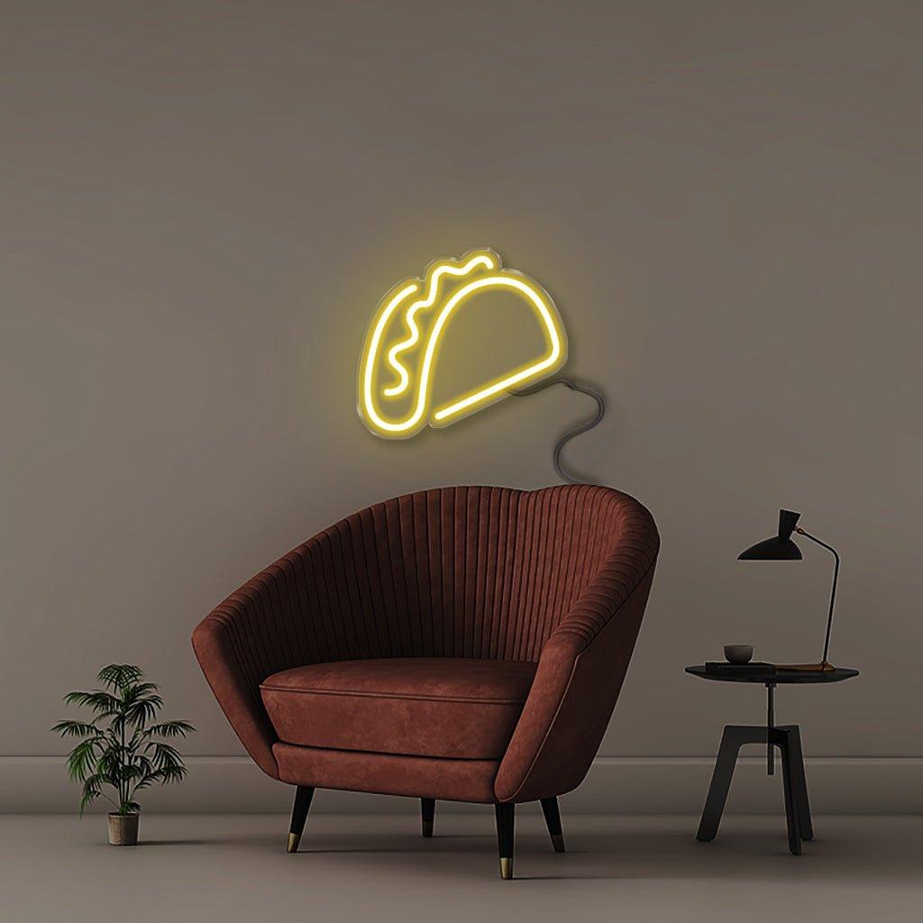 Taco - Neonific - LED Neon Signs - 12" (31cm) - Yellow